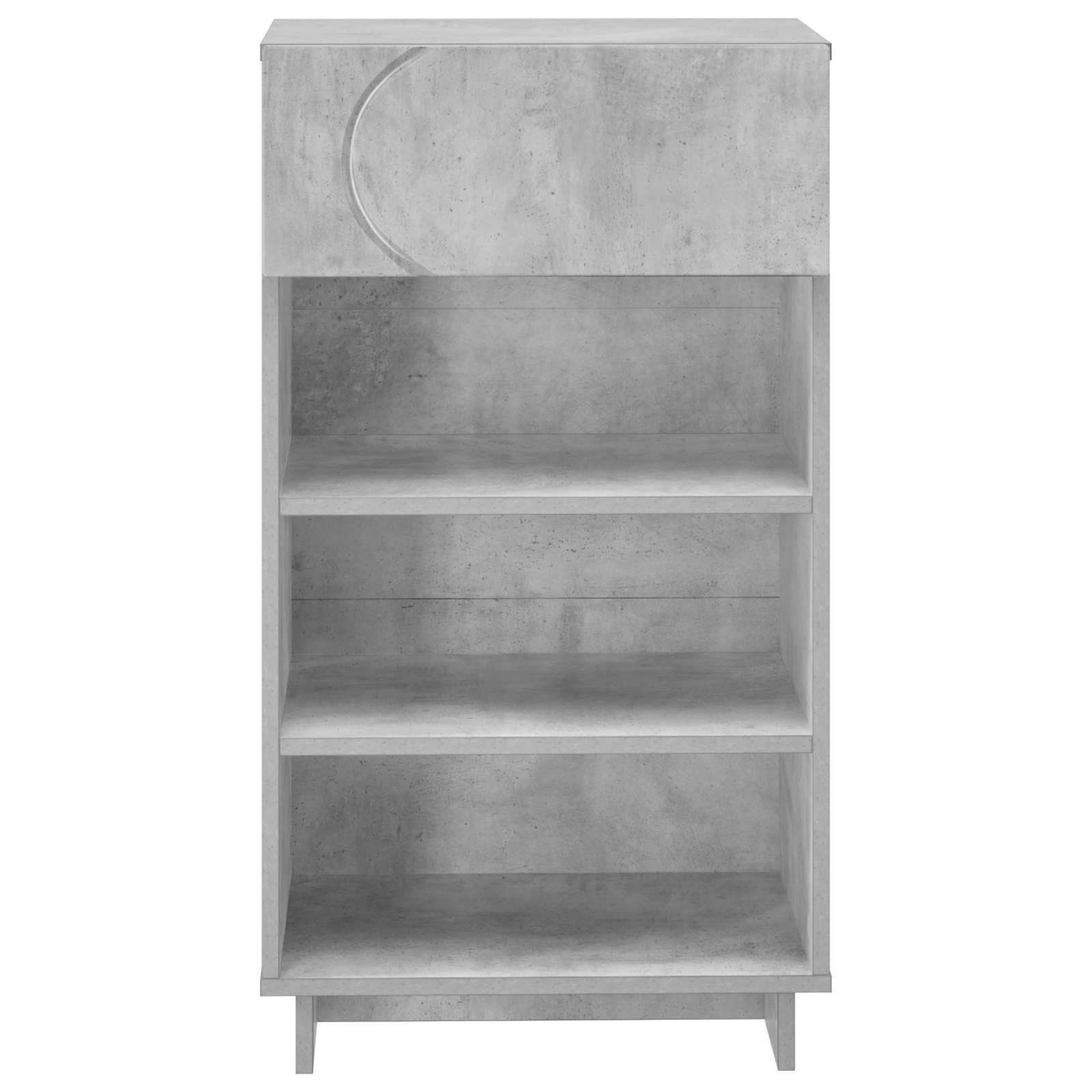 Batu skrynia 48 x 38 x 87,5 cm Apdirbta mediena Betono pilka