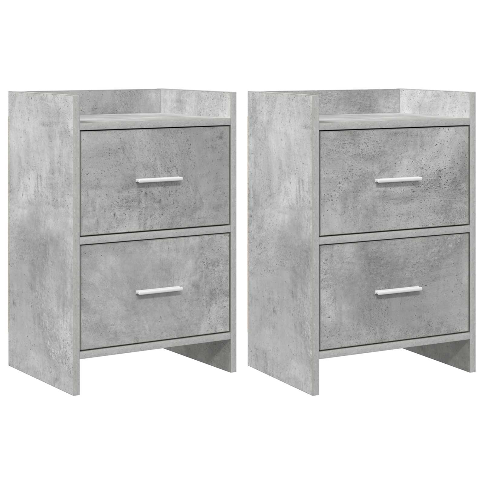 Naktiniai staliukai 2 pcs Betono pilka 40 x 30 x 60 cm