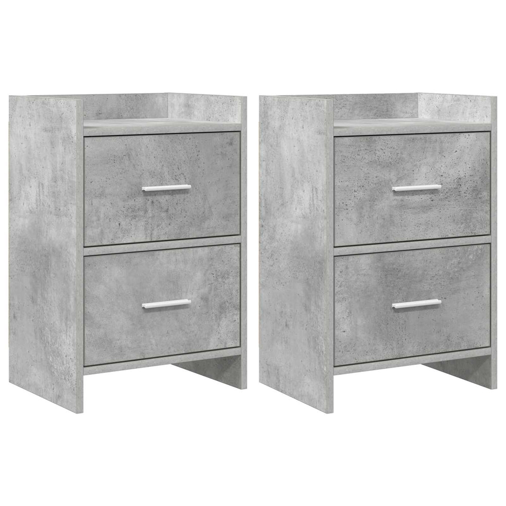 Naktiniai staliukai 2 pcs Betono pilka 40 x 30 x 60 cm