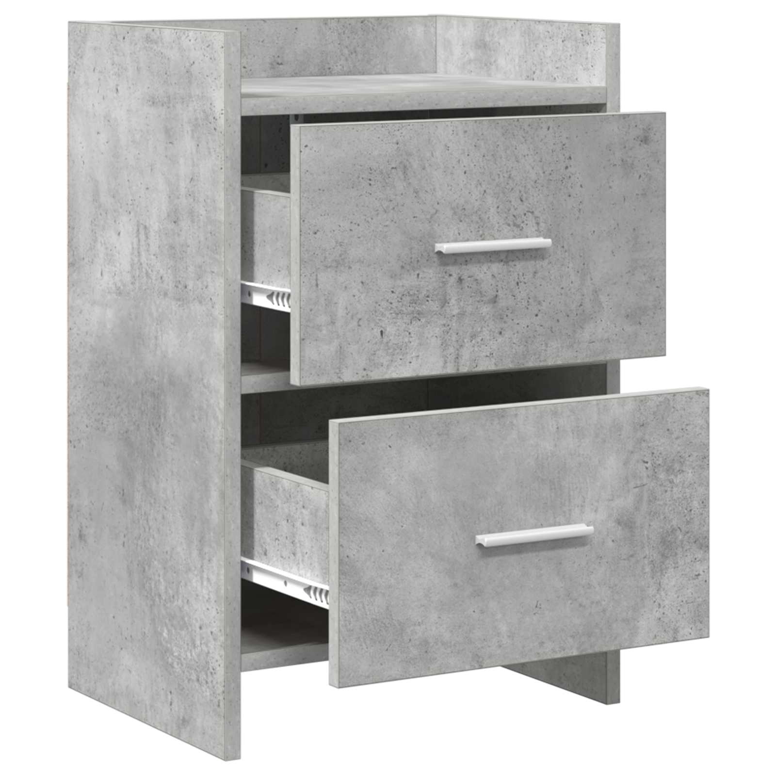 Naktiniai staliukai 2 pcs Betono pilka 40 x 30 x 60 cm