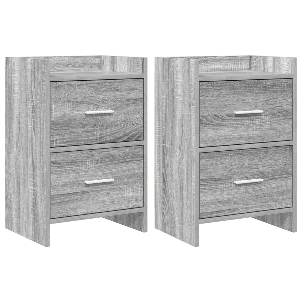 Naktiniai staliukai 2 pcs Pilka Sonoma 40 x 30 x 60 cm