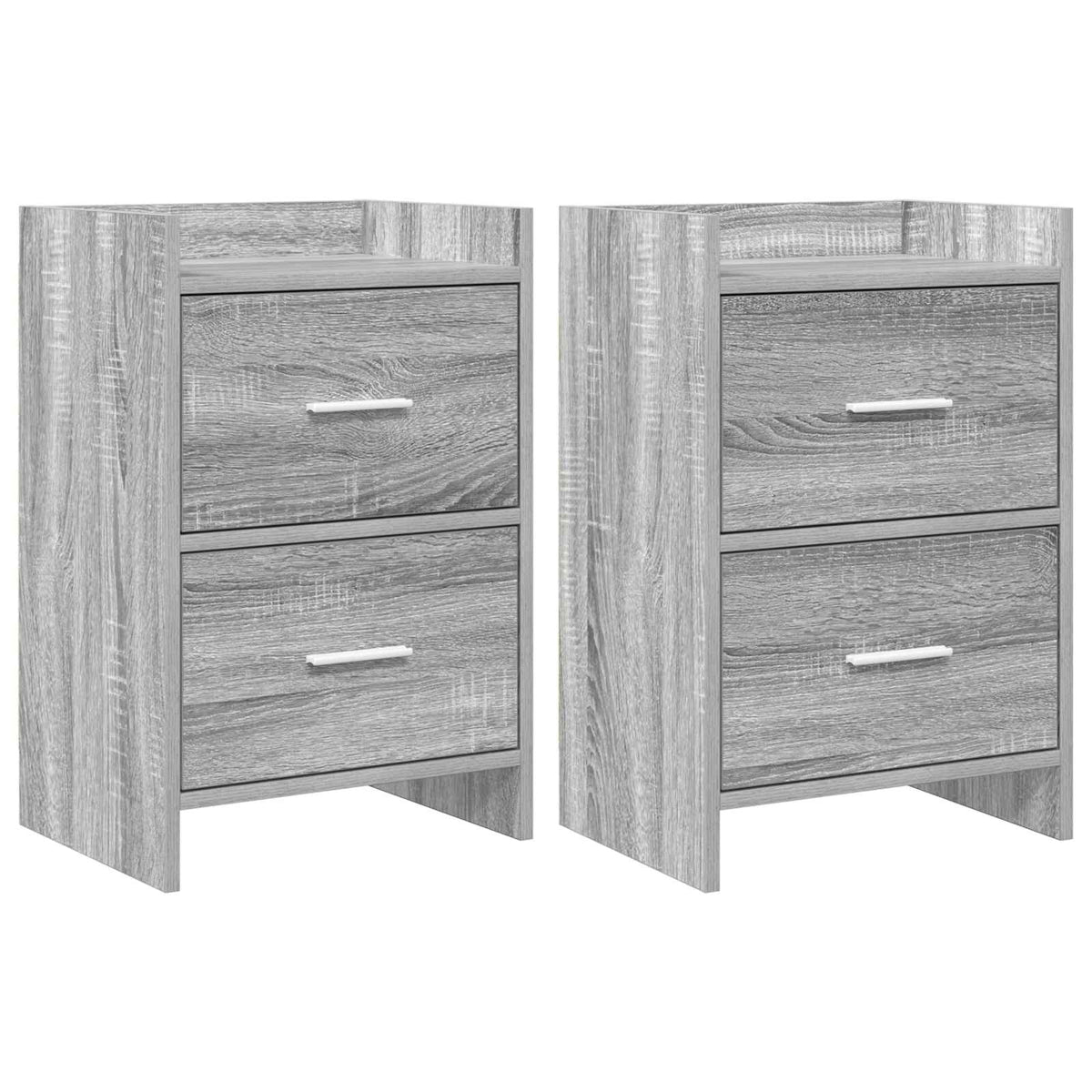 Naktiniai staliukai 2 pcs Pilka Sonoma 40 x 30 x 60 cm