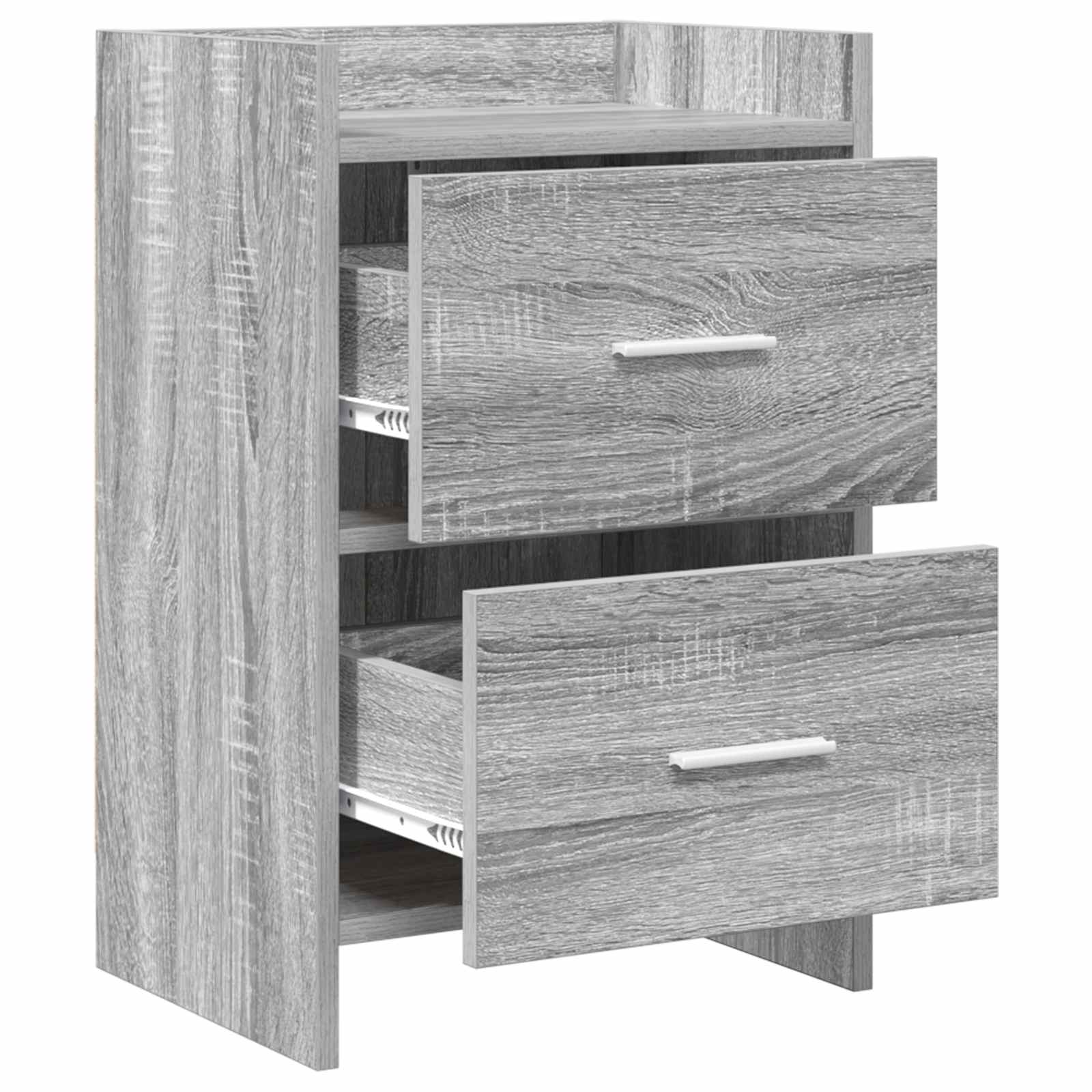 Naktiniai staliukai 2 pcs Pilka Sonoma 40 x 30 x 60 cm