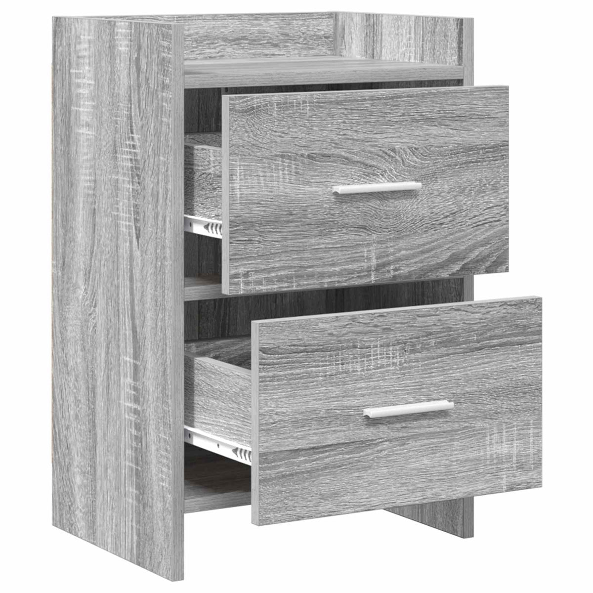 Naktiniai staliukai 2 pcs Pilka Sonoma 40 x 30 x 60 cm