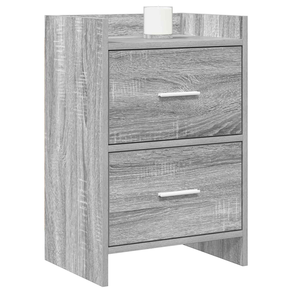 Naktiniai staliukai 2 pcs Pilka Sonoma 40 x 30 x 60 cm