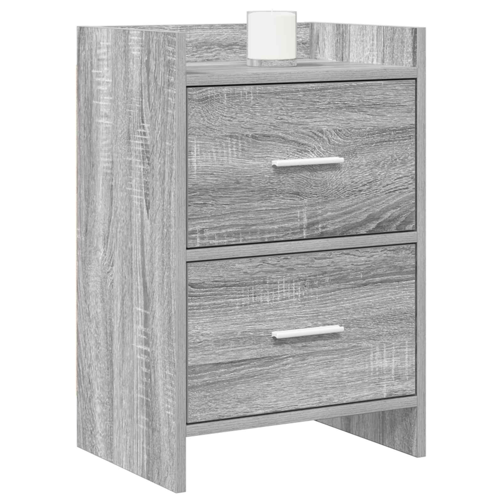 Naktiniai staliukai 2 pcs Pilka Sonoma 40 x 30 x 60 cm