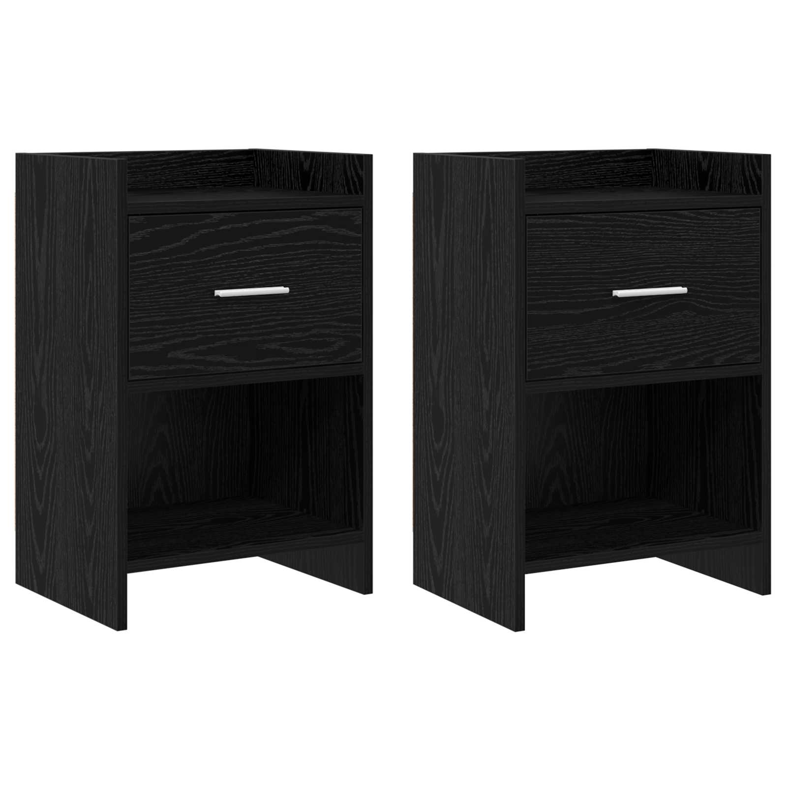 Naktiniai staliukai 2 pcs Juodojo ąžuolo 40 x 30 x 60 cm