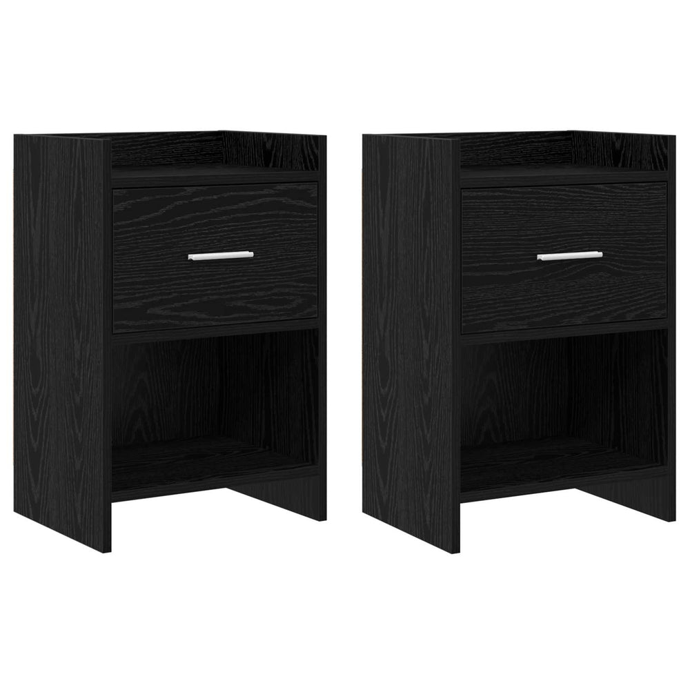 Naktiniai staliukai 2 pcs Juodojo ąžuolo 40 x 30 x 60 cm