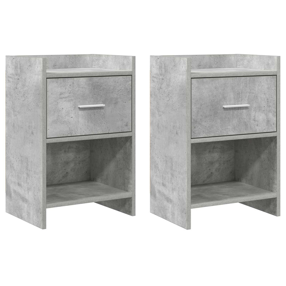 Naktiniai staliukai 2 pcs Betono pilka 40 x 30 x 60 cm