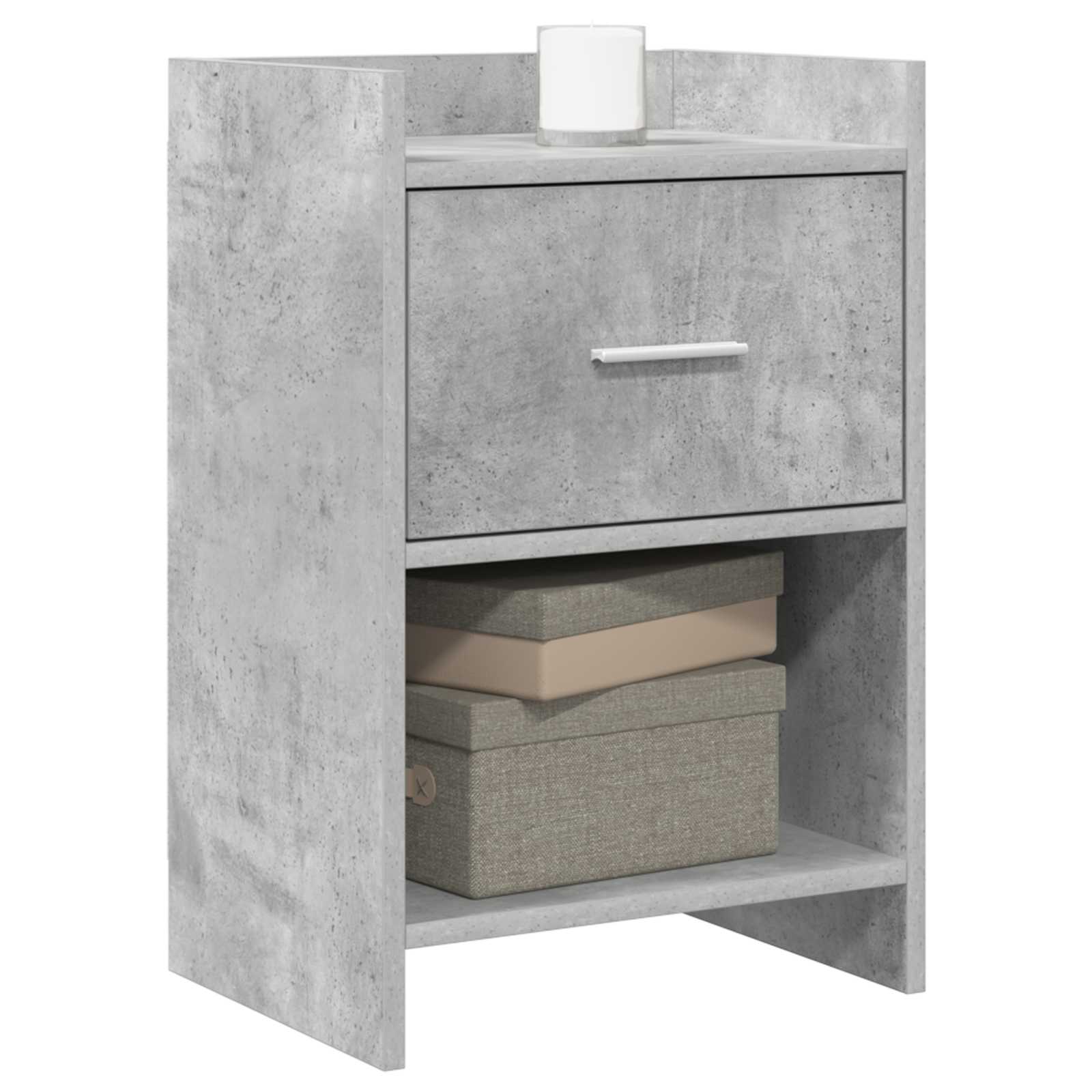 Naktiniai staliukai 2 pcs Betono pilka 40 x 30 x 60 cm