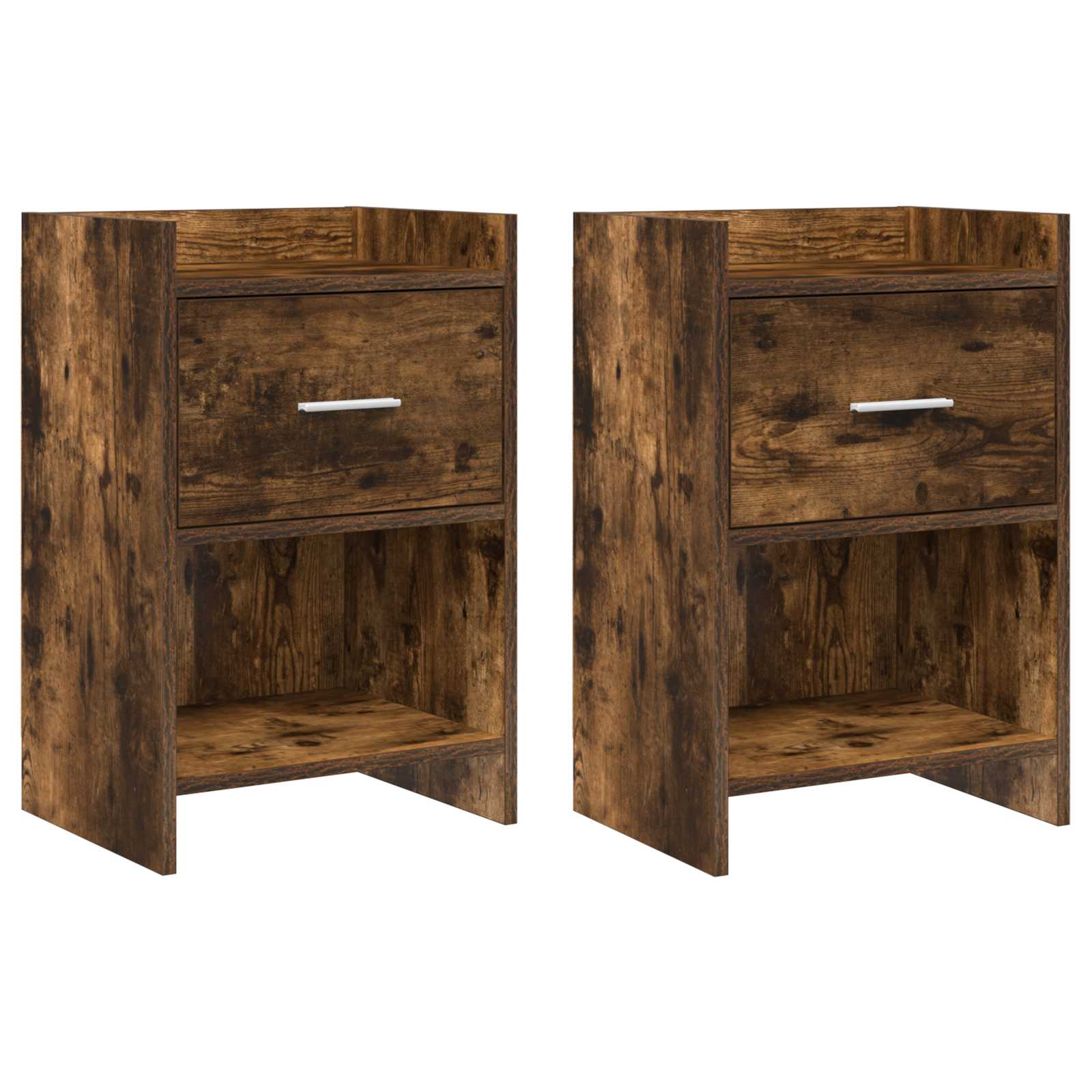 Naktiniai staliukai 2 pcs Dūminio ąžuolo 40 x 30 x 60 cm