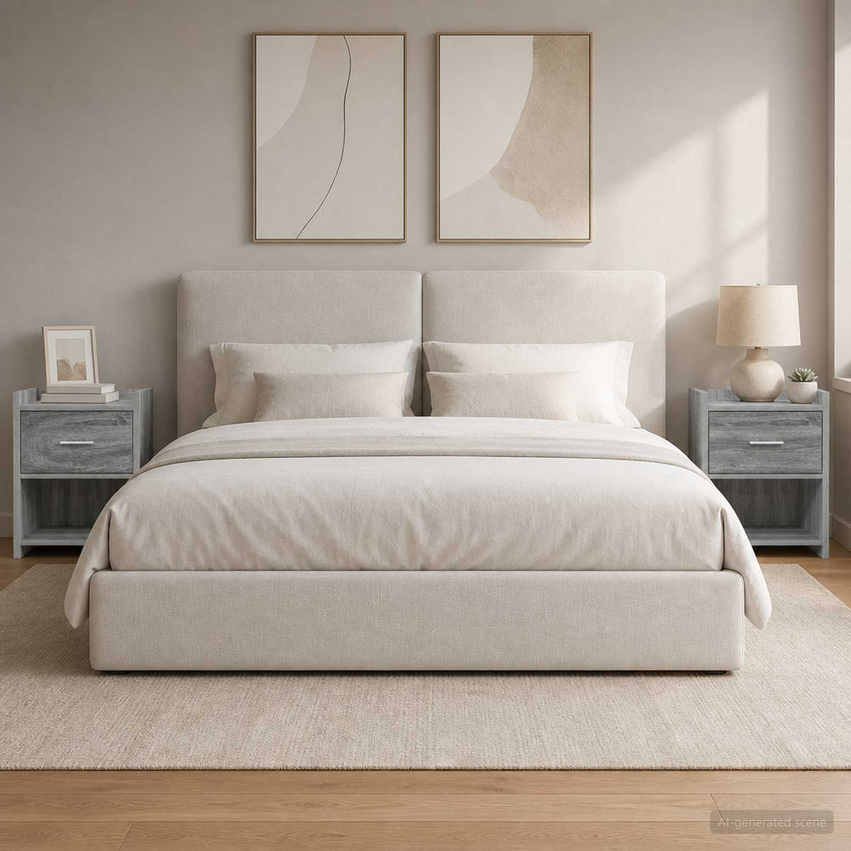 Naktiniai staliukai 2 pcs Pilka Sonoma 40 x 30 x 60 cm