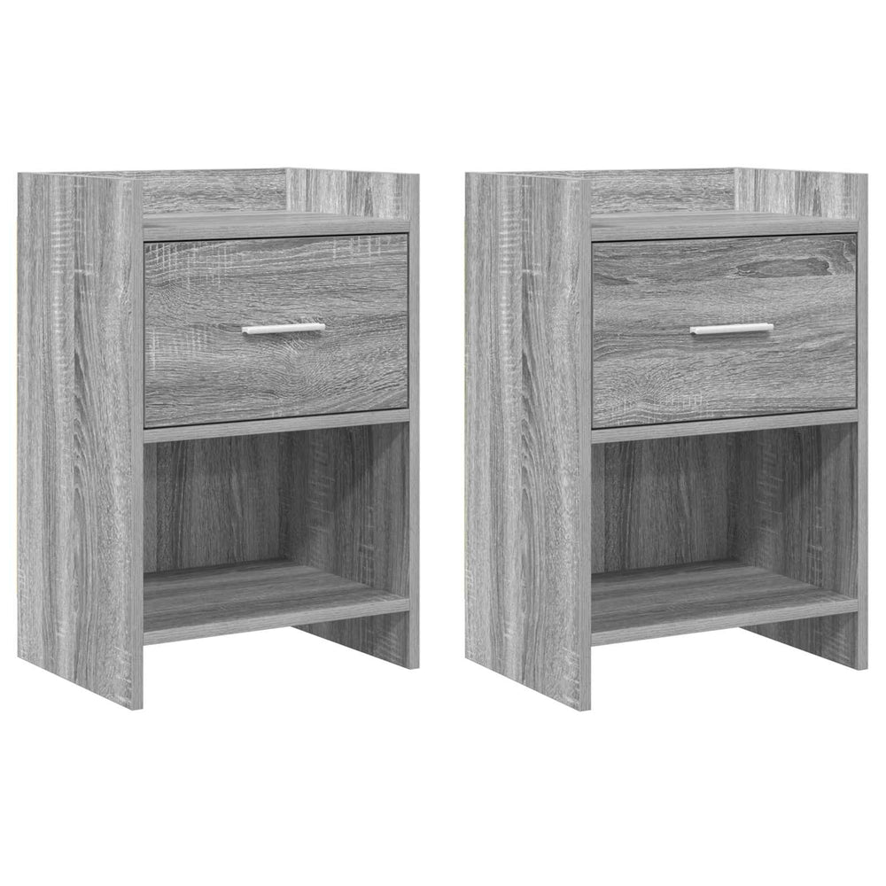 Naktiniai staliukai 2 pcs Pilka Sonoma 40 x 30 x 60 cm