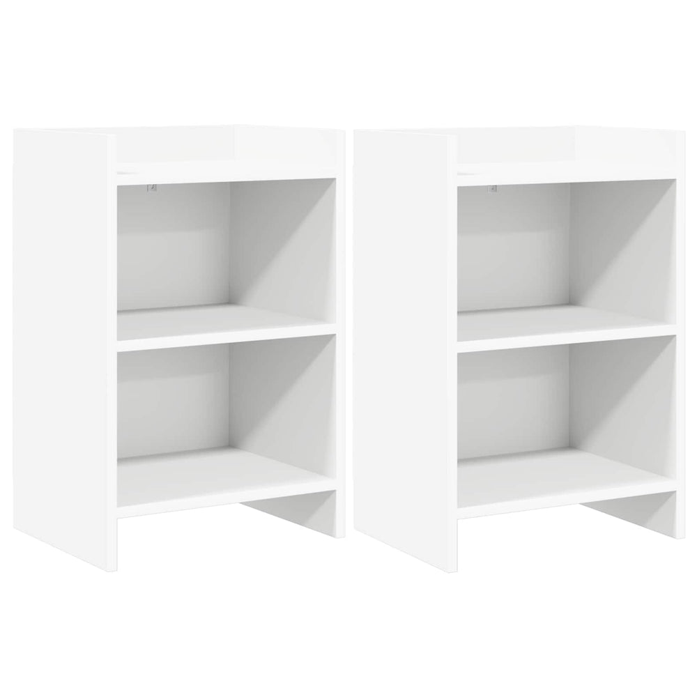 Naktiniai staliukai 2 pcs Balta 40 x 30 x 60 cm