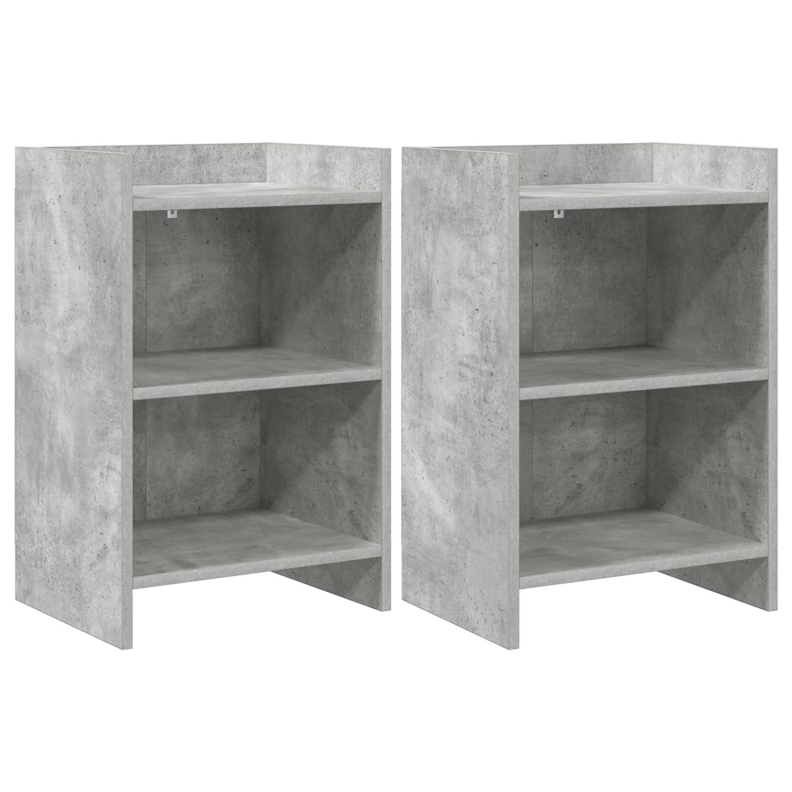 Naktiniai staliukai 2 pcs Betono pilka 40 x 30 x 60 cm