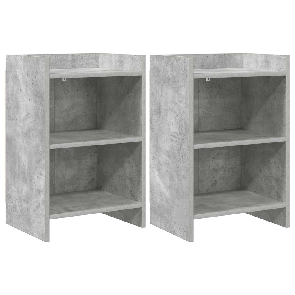 Naktiniai staliukai 2 pcs Betono pilka 40 x 30 x 60 cm
