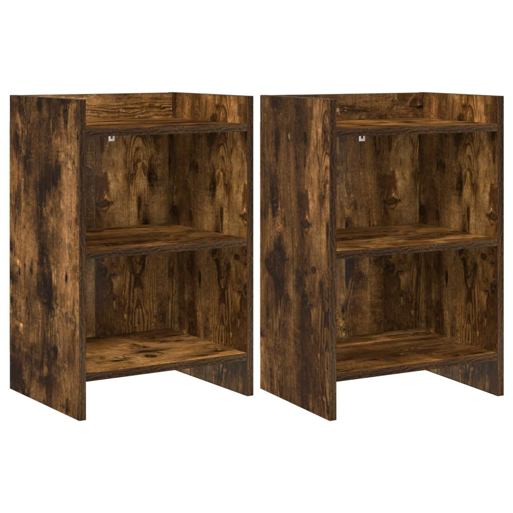 Naktiniai staliukai 2 pcs Dūminio ąžuolo 40 x 30 x 60 cm
