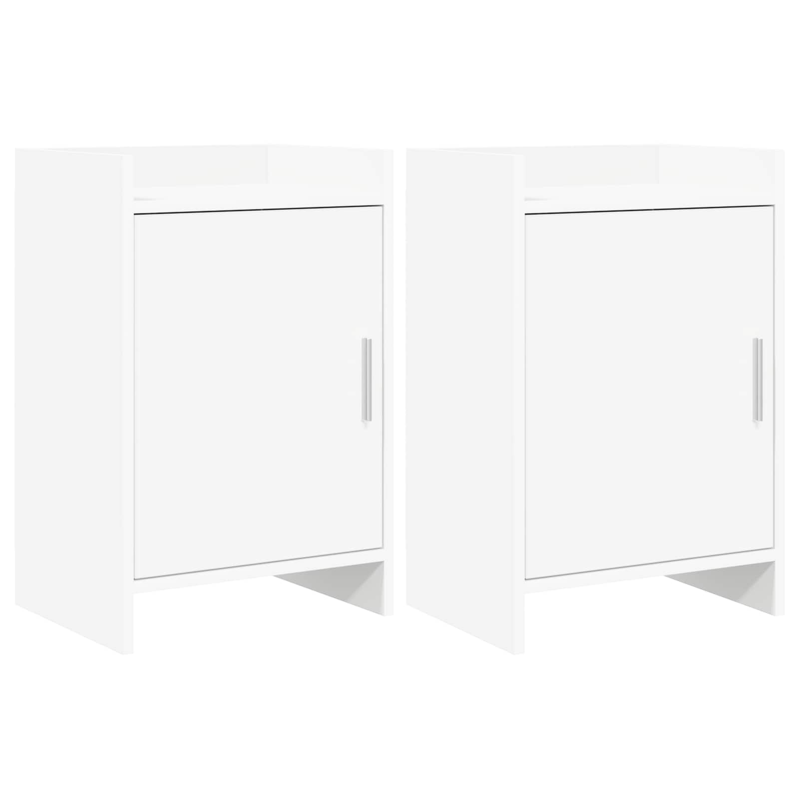 Naktiniai staliukai 2 pcs Balta 40 x 30 x 60 cm