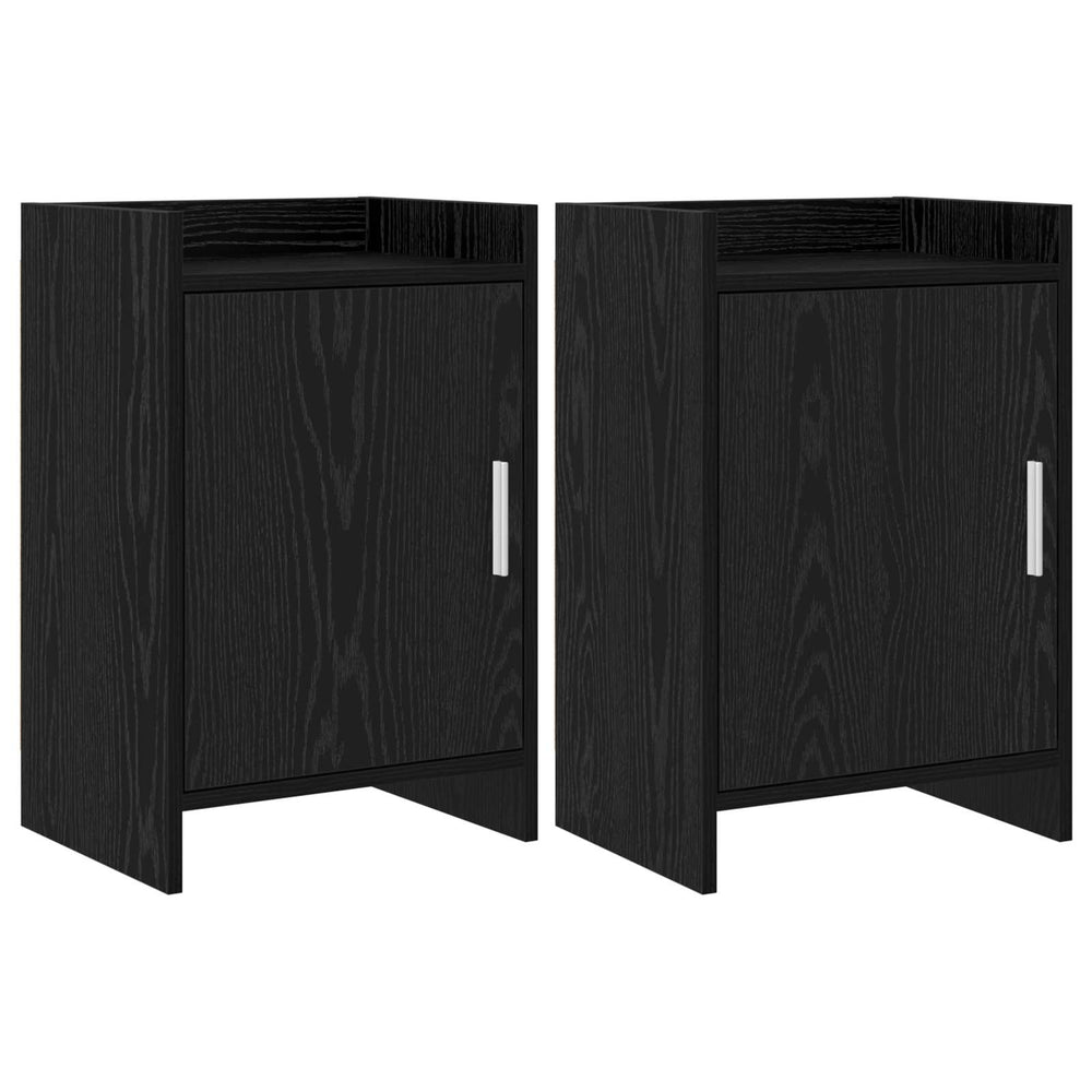 Naktiniai staliukai 2 pcs Juodojo ąžuolo 40 x 30 x 60 cm