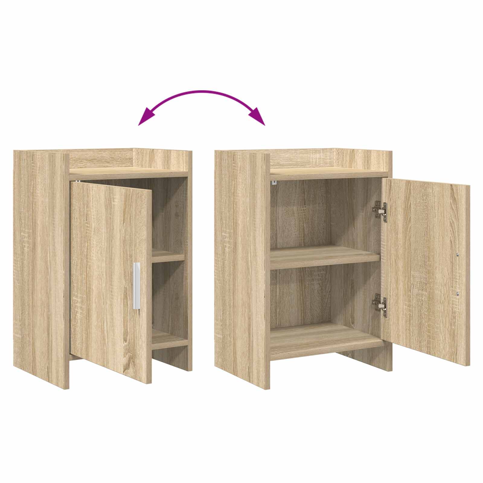 Naktiniai staliukai 2 pcs Sonoma ąžuolas 40 x 30 x 60 cm