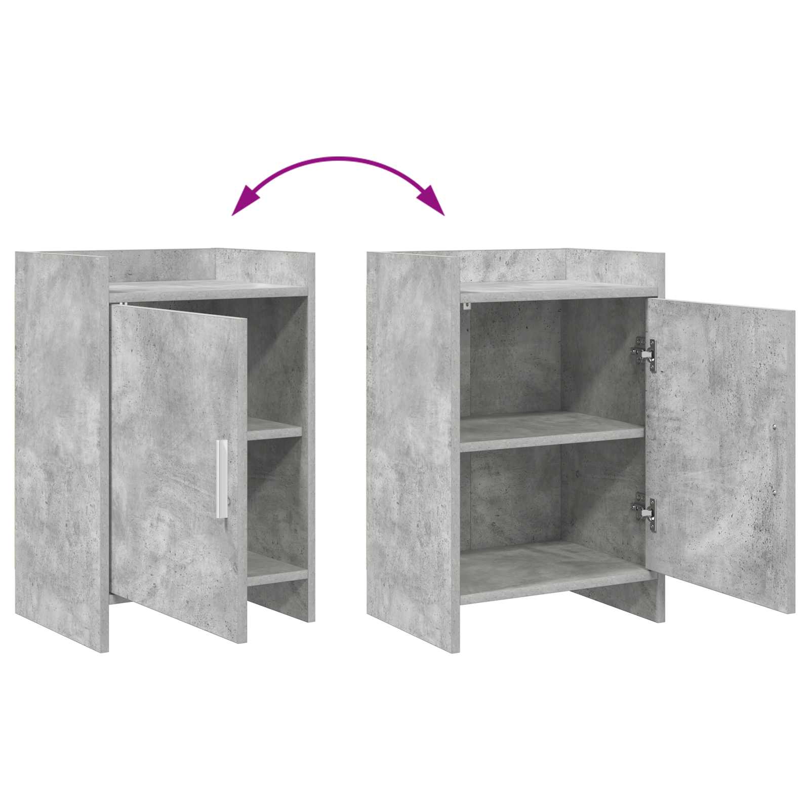 Naktiniai staliukai Betono pilka 40 x 30 x 60 cm
