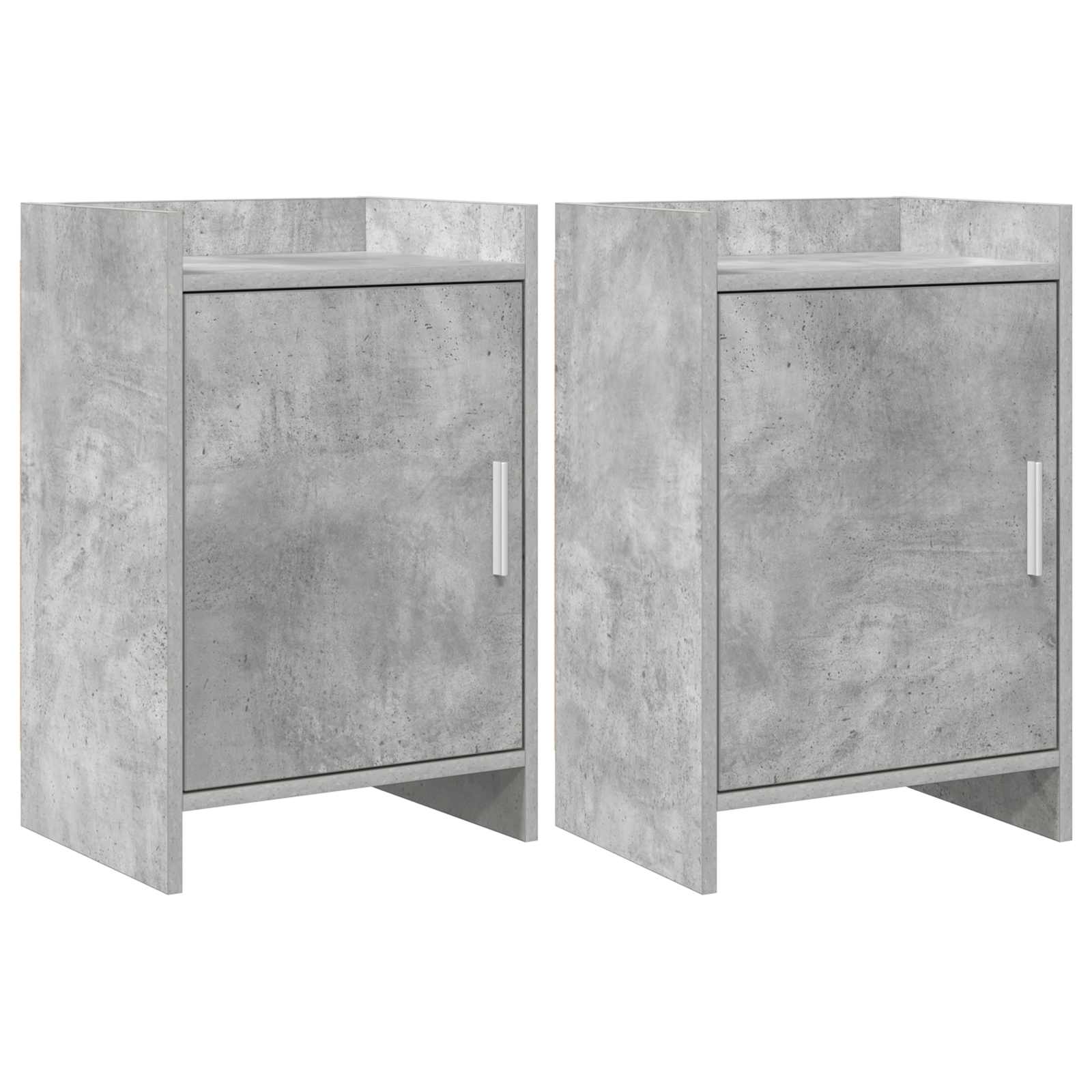Naktiniai staliukai 2 pcs Betono pilka 40 x 30 x 60 cm