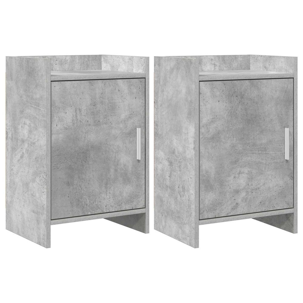Naktiniai staliukai 2 pcs Betono pilka 40 x 30 x 60 cm