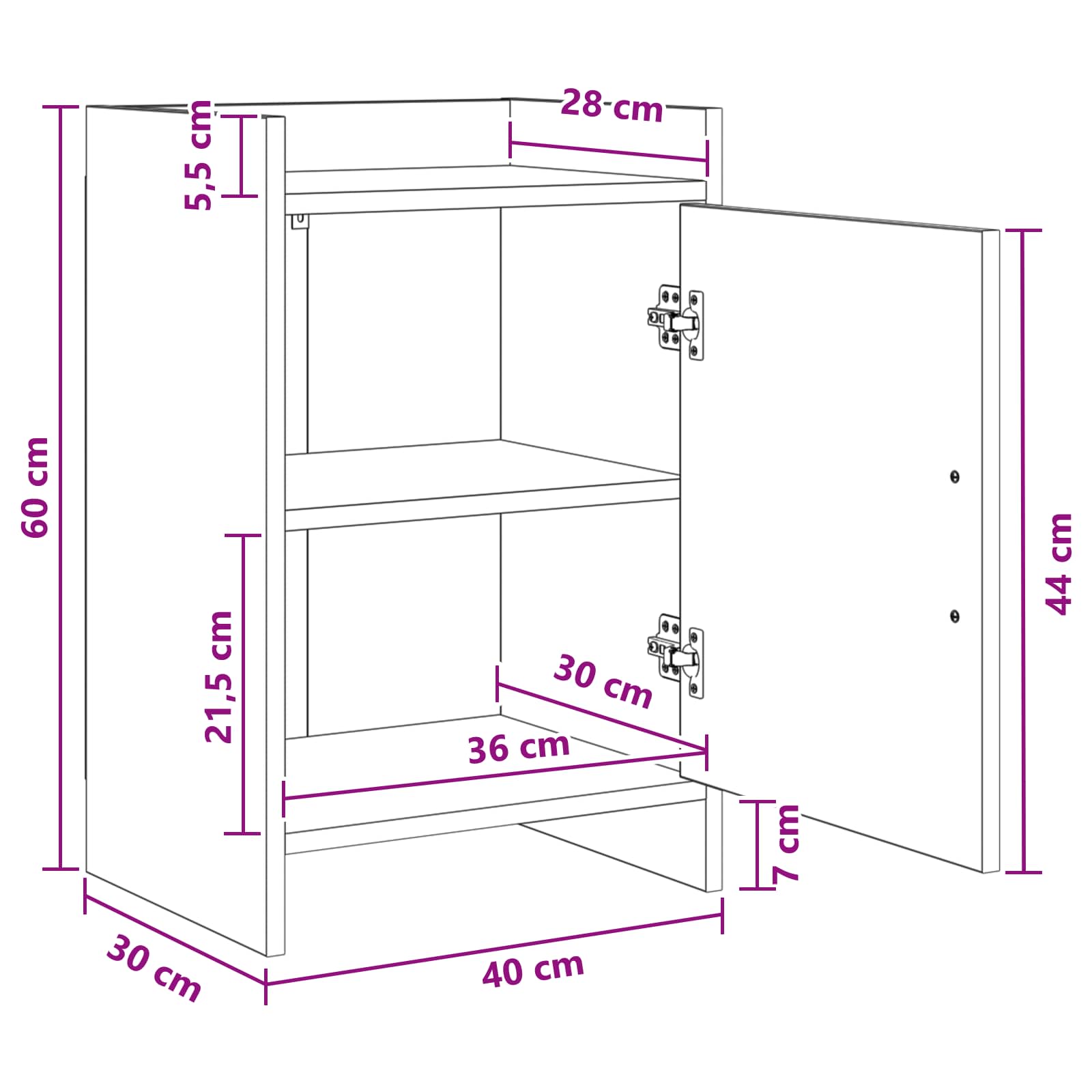Naktiniai staliukai 2 pcs Sendintos medienos 40 x 30 x 60 cm
