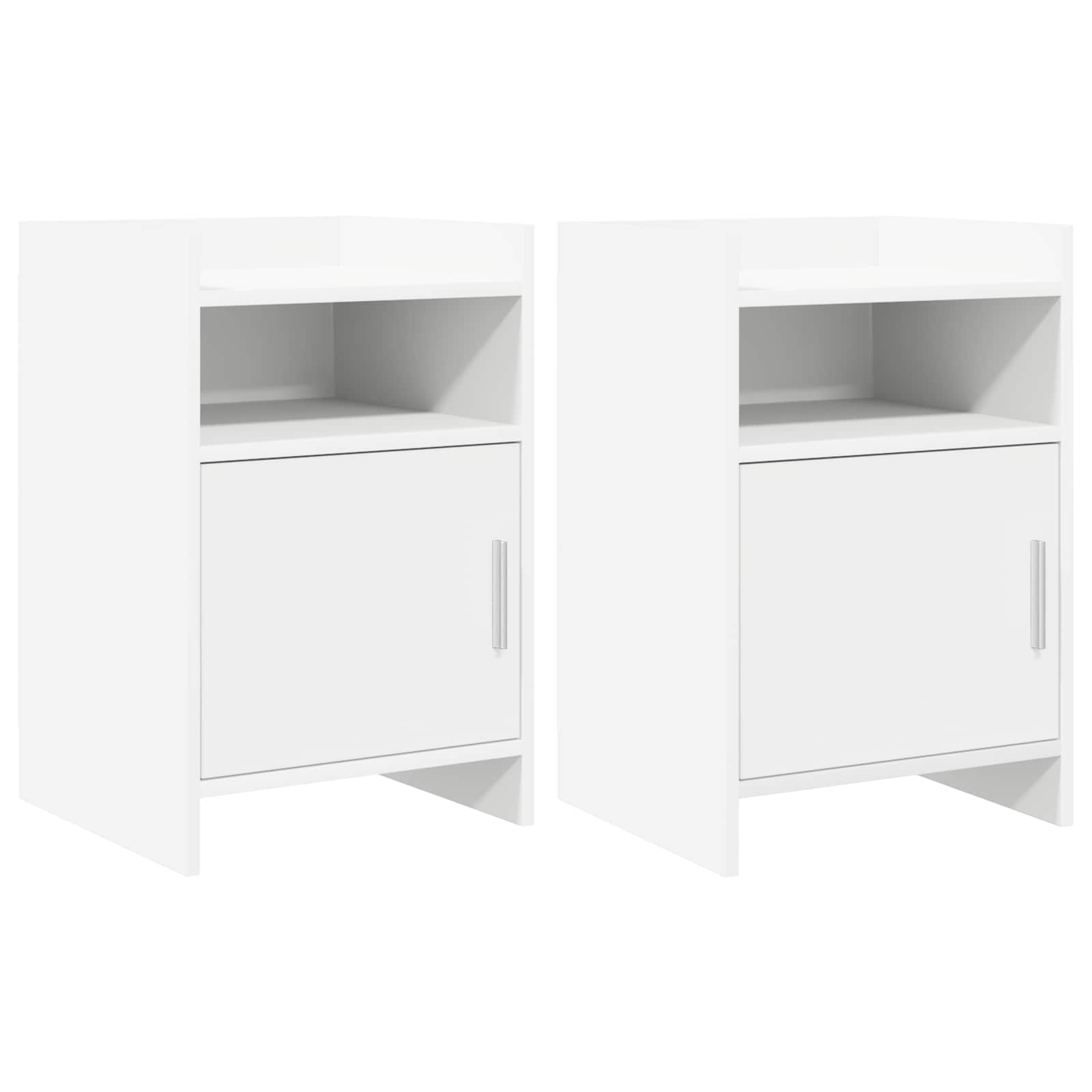 Naktiniai staliukai 2 pcs Balta 40 x 36 x 60 cm