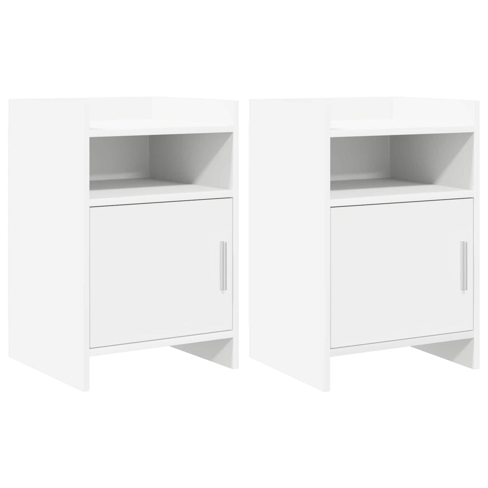 Naktiniai staliukai 2 pcs Balta 40 x 36 x 60 cm