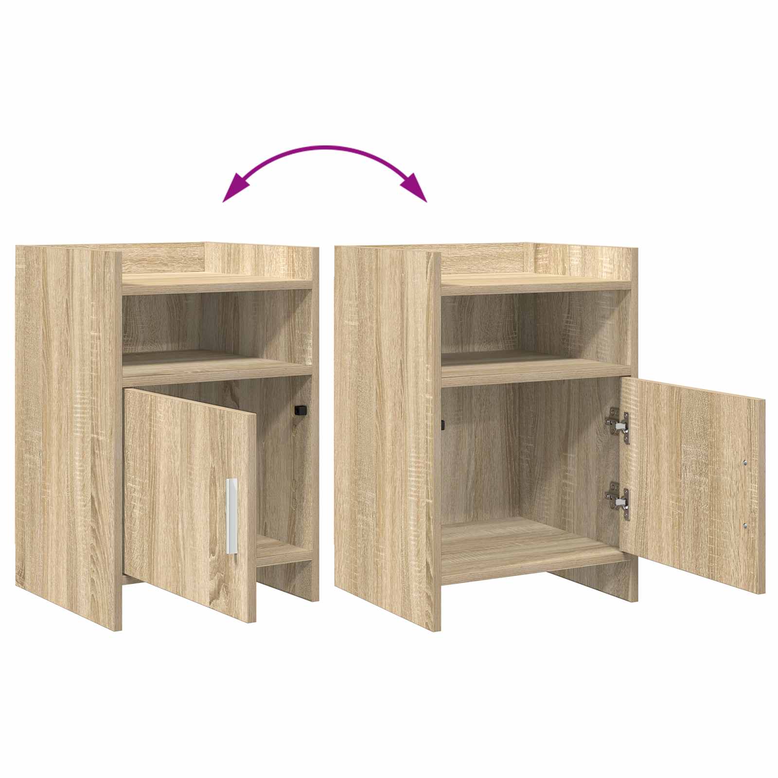 Naktiniai staliukai 2 pcs Sonoma ąžuolas 40 x 36 x 60 cm