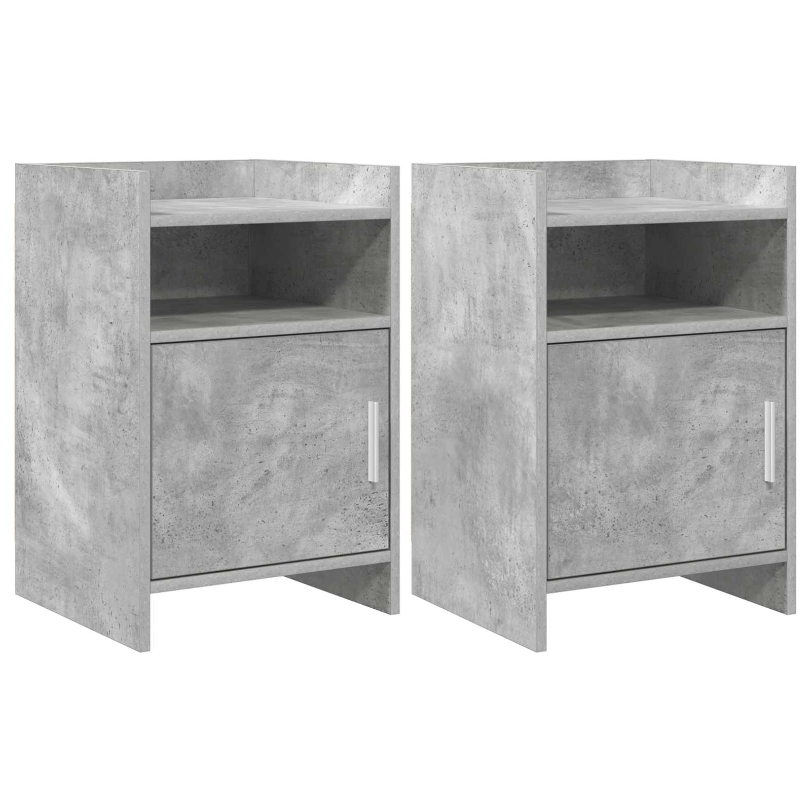 Naktiniai staliukai 2 pcs Betono pilka 40 x 36 x 60 cm