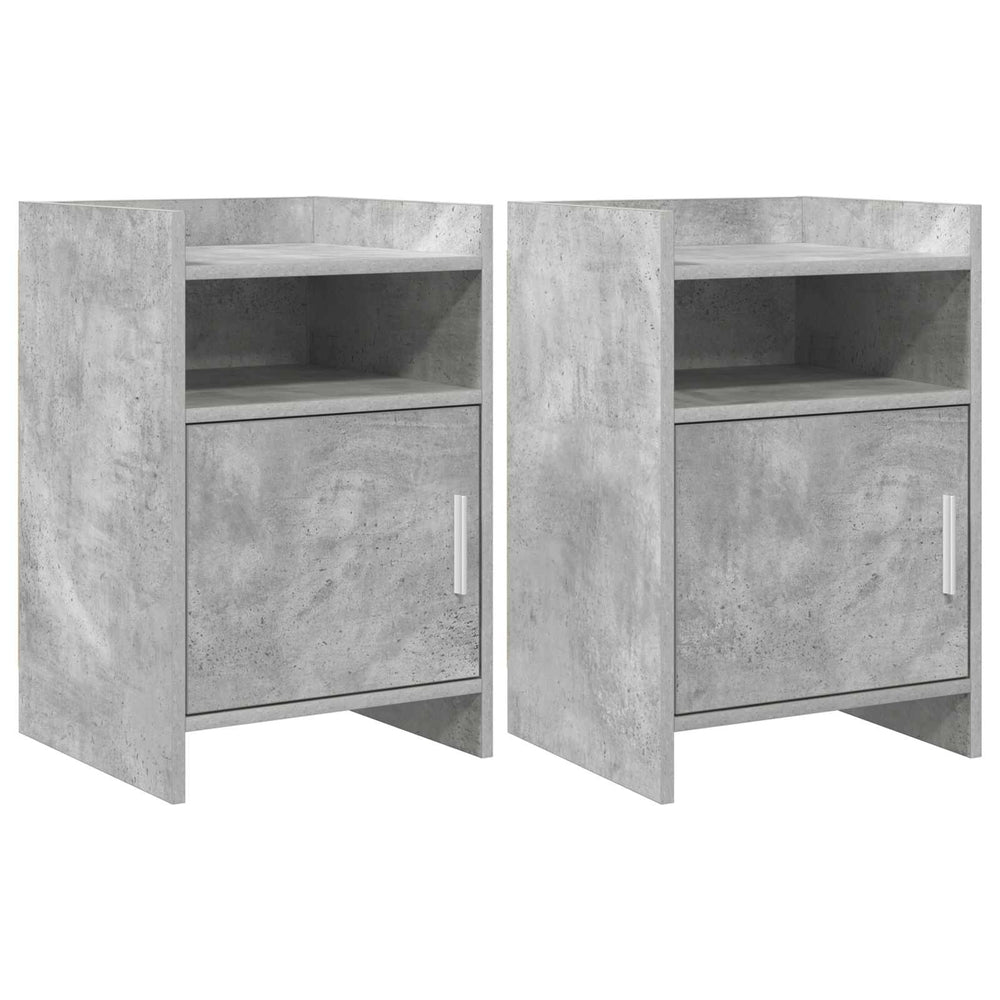 Naktiniai staliukai 2 pcs Betono pilka 40 x 36 x 60 cm