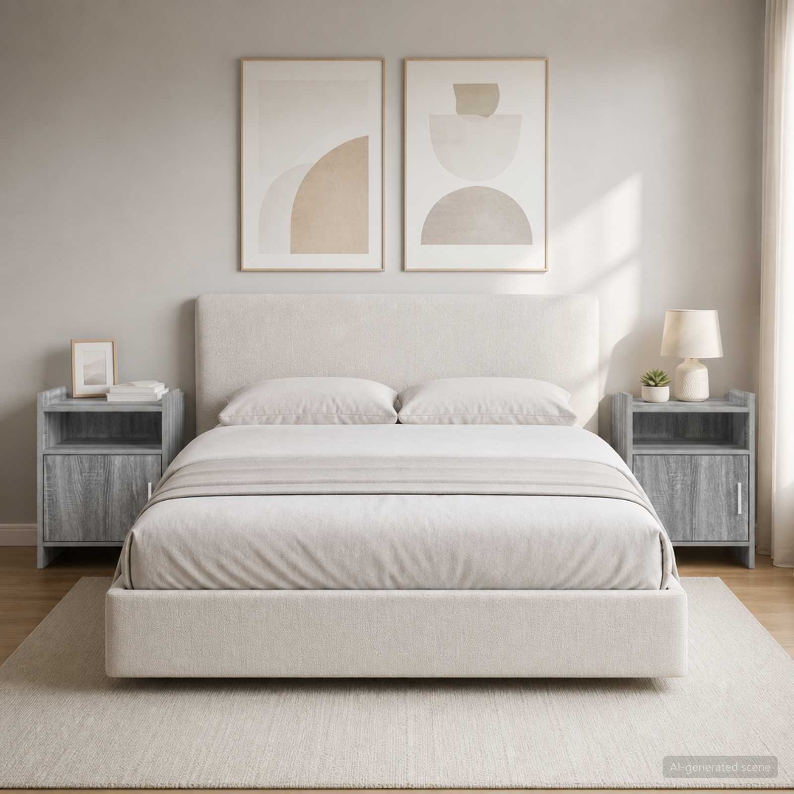 Naktiniai staliukai 2 pcs Pilka Sonoma 40 x 36 x 60 cm