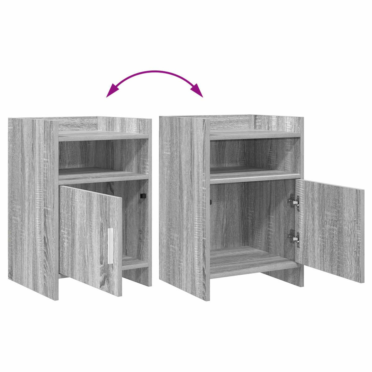 Naktiniai staliukai 2 pcs Pilka Sonoma 40 x 36 x 60 cm