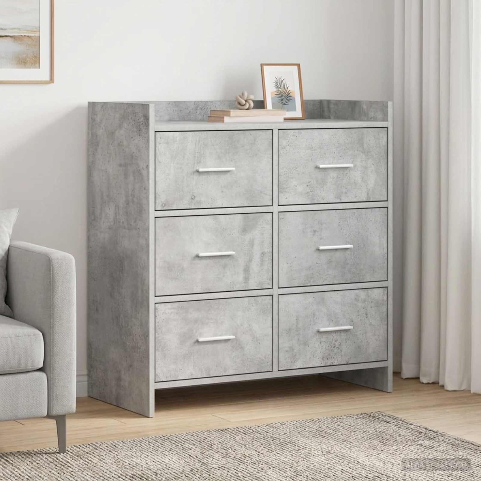 Kabalas Betono pilka 75 x 33 x 80 cm Apdirbta mediena