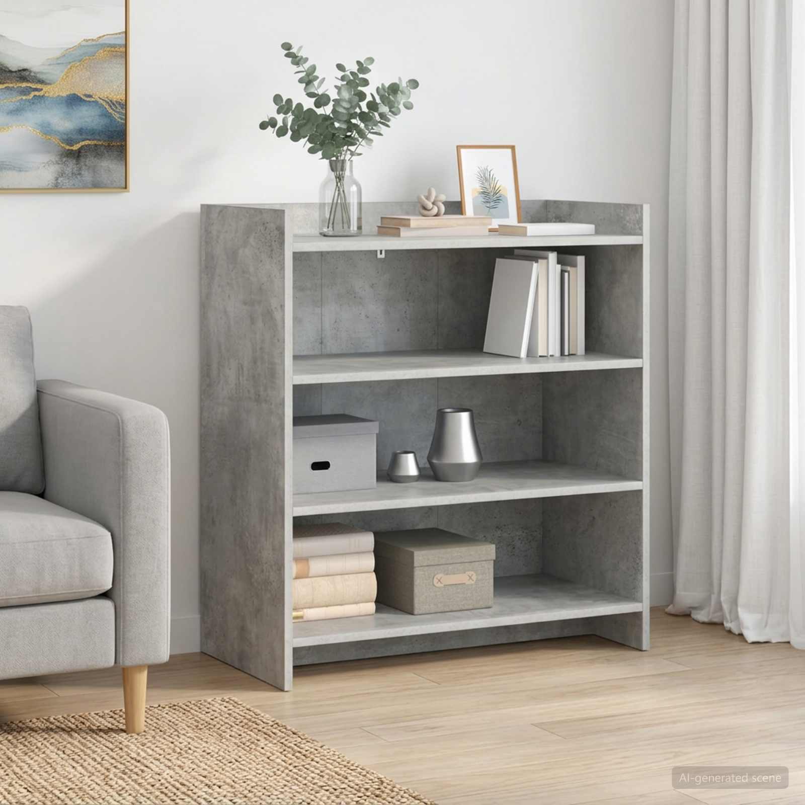 Kabalas Betono pilka 75 x 36 x 80 cm Apdirbta mediena