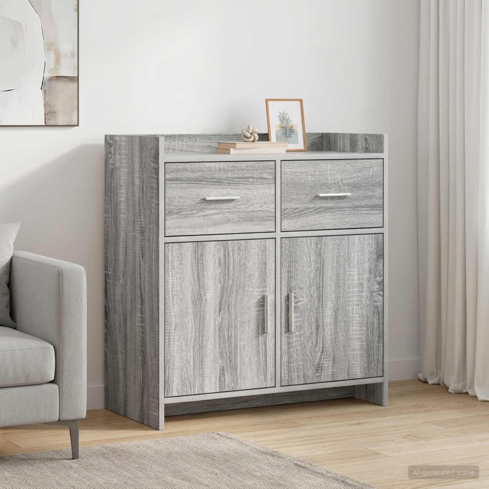 Kabalas Pilka Sonoma 75 x 36 x 80 cm Apdirbta mediena