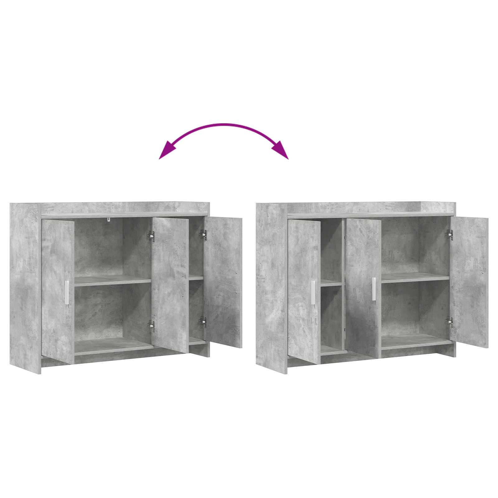 Kabalas Betono pilka 98,5 x 33 x 80 cm Apdirbta mediena