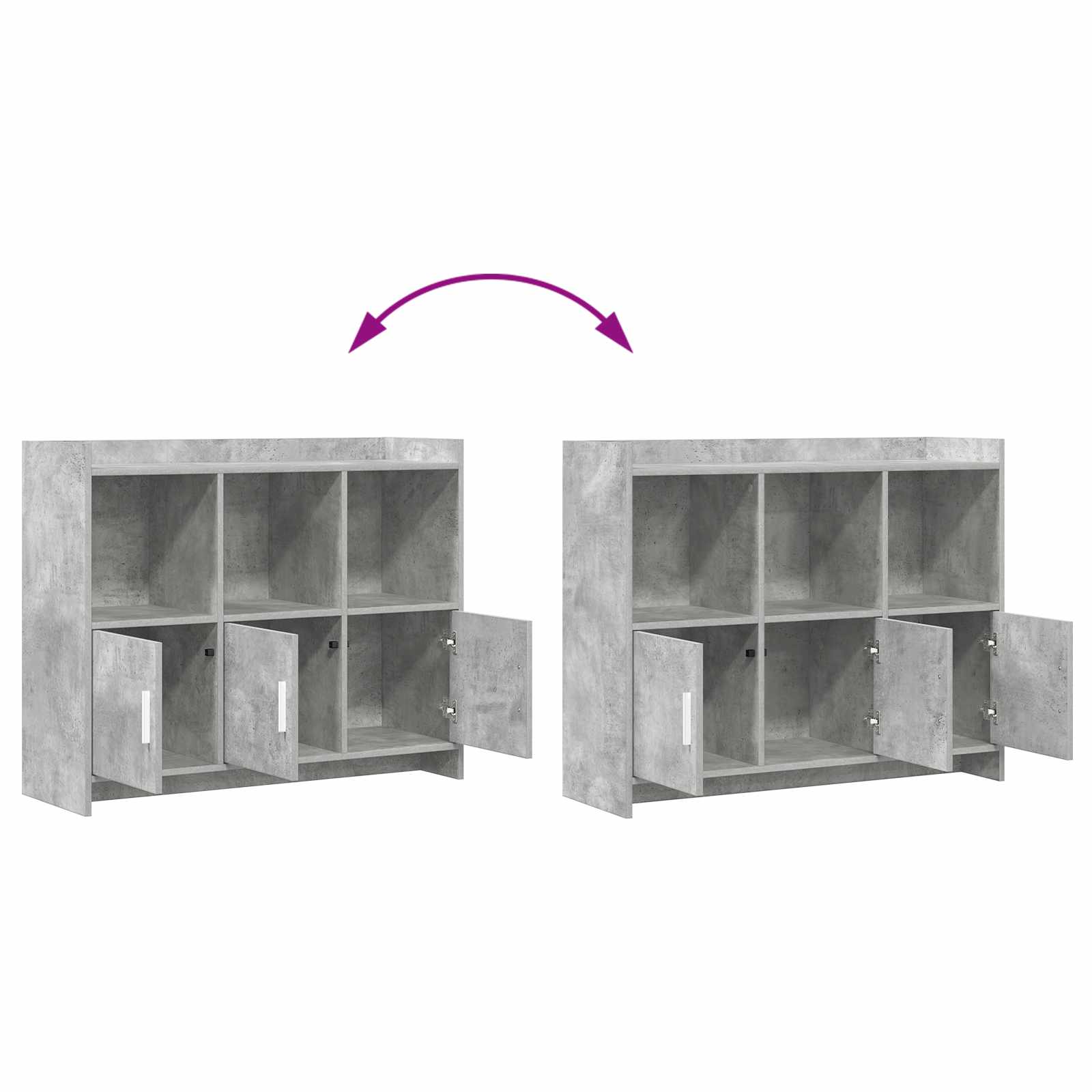 Kabalas Betono pilka 98,5 x 33 x 80 cm Apdirbta mediena