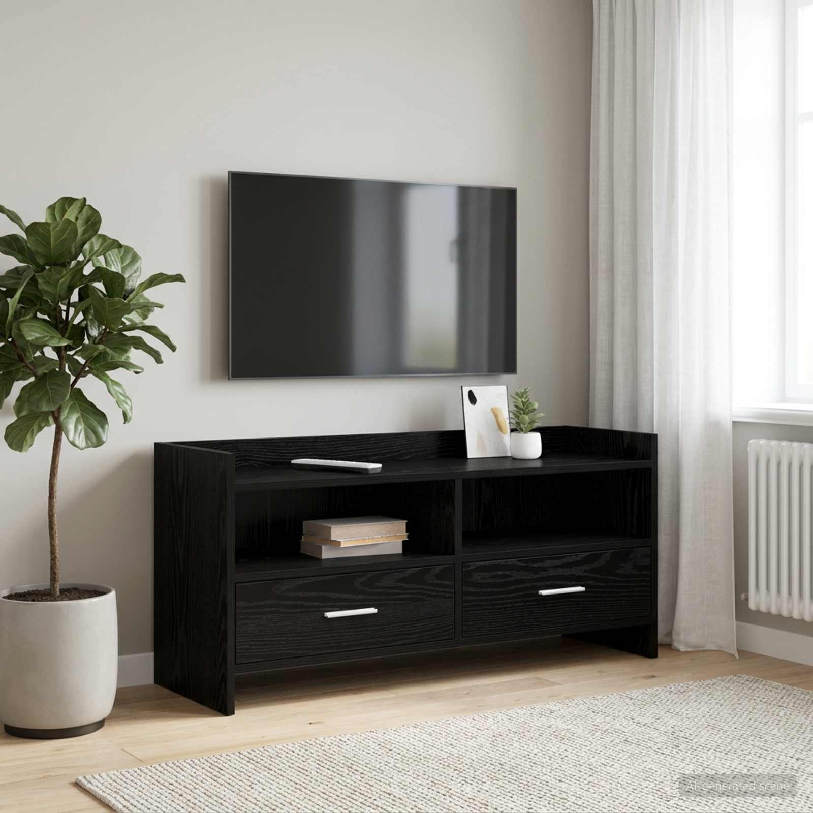 Televizoriaus spintelė 100 x 33 x 47 cm Juodojo ąžuolo