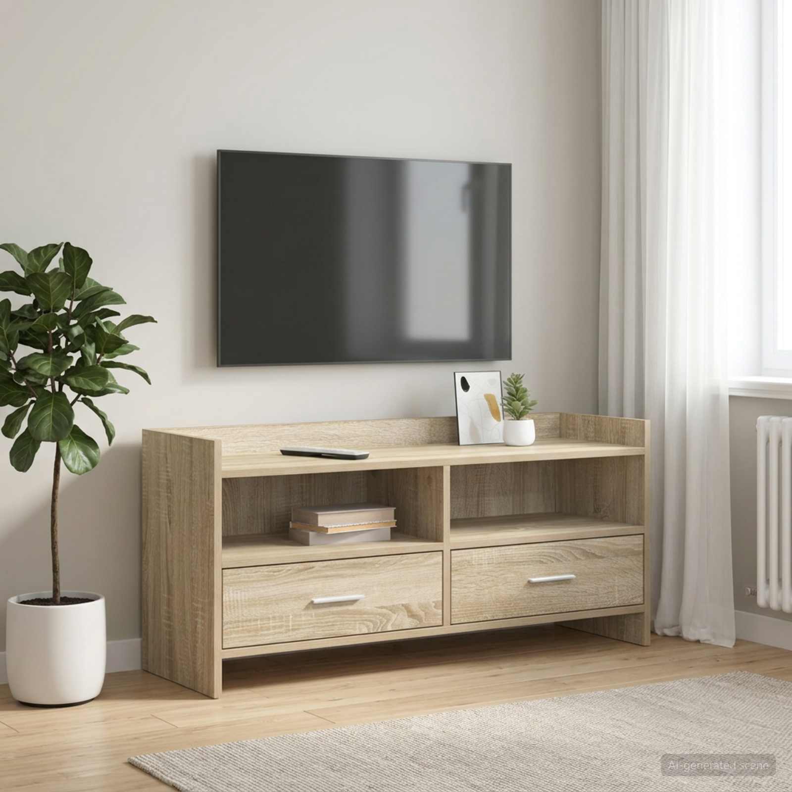 Televizoriaus spintelė 100 x 33 x 47 cm Sonoma ąžuolas