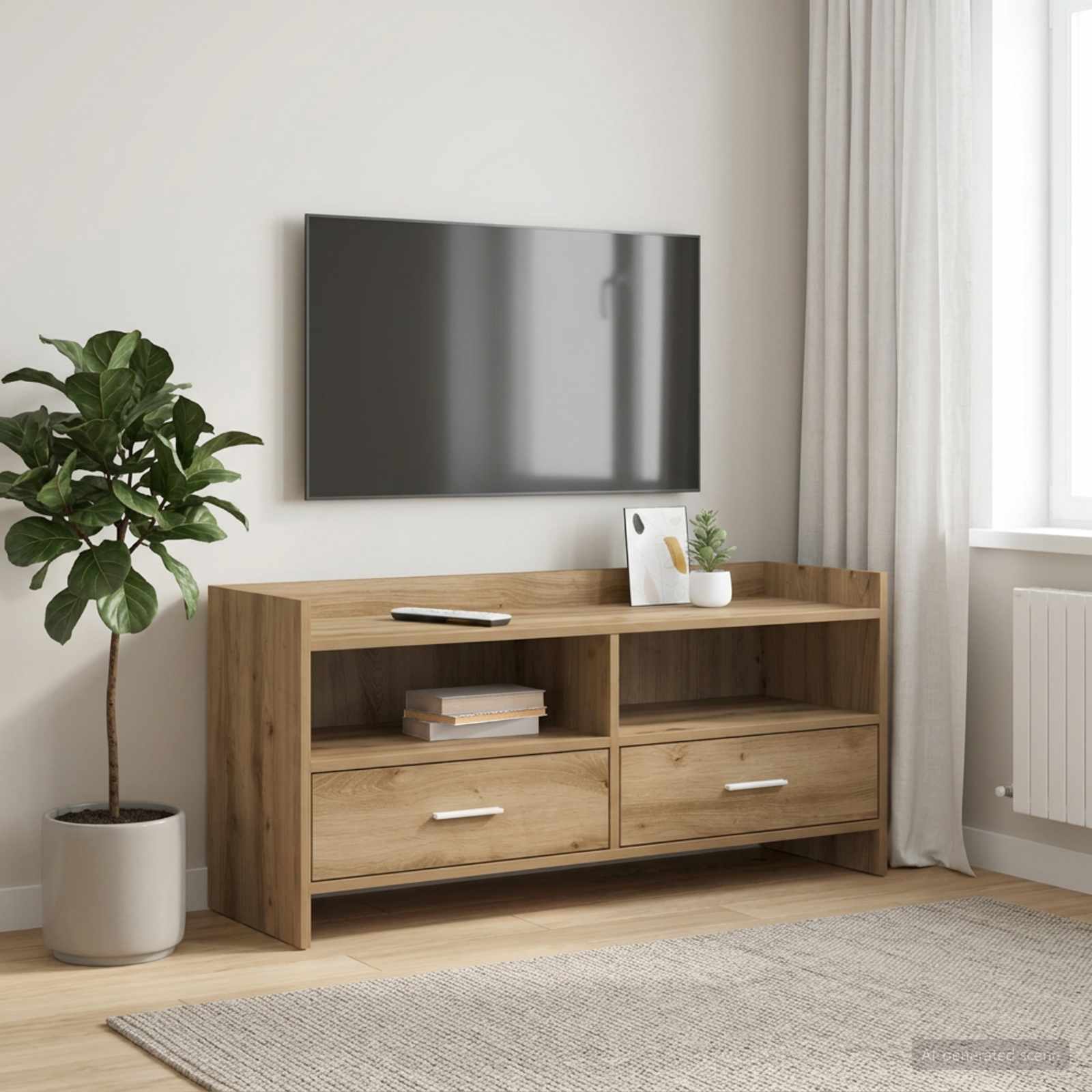 Televizoriaus spintelė 100 x 33 x 47 cm Artisano ąžuolo
