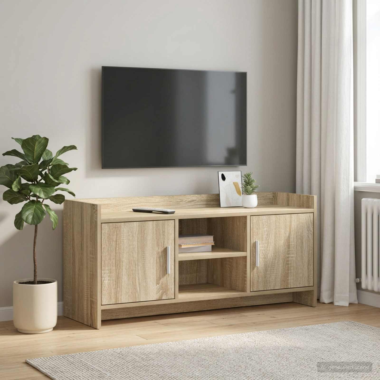 Televizoriaus spintelė 102 x 33 x 47 cm Sonoma ąžuolas