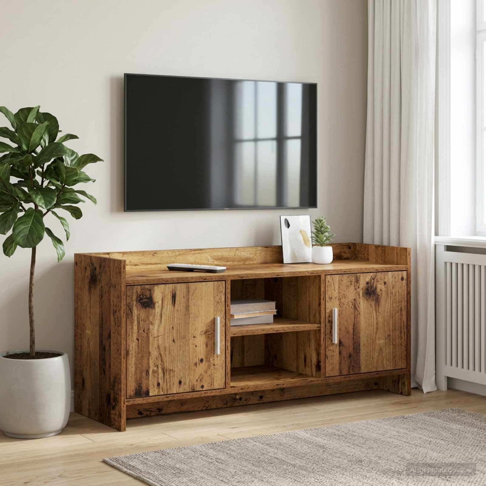 Televizoriaus spintelė 102 x 33 x 47 cm Sendintos medienos