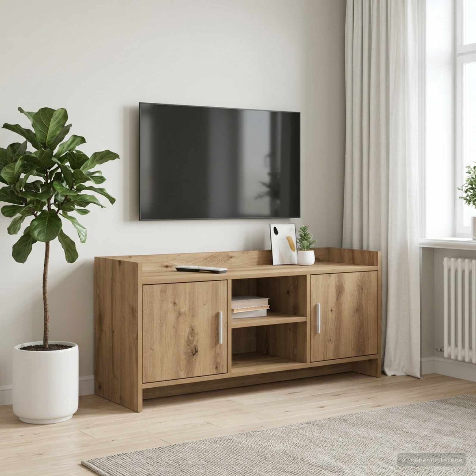 Televizoriaus spintelė 102 x 33 x 47 cm Artisano ąžuolo