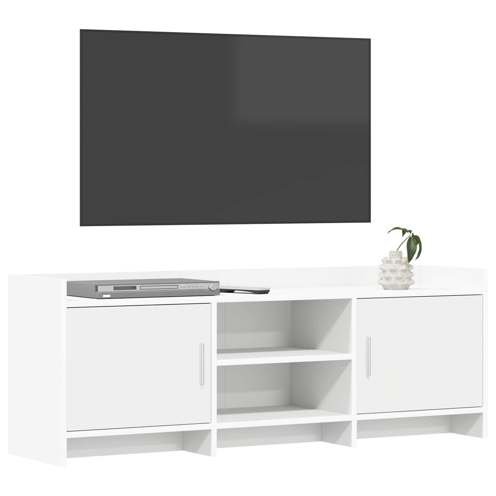 Televizoriaus spintelė 130 x 33 x 47 cm Balta Apdirbta mediena
