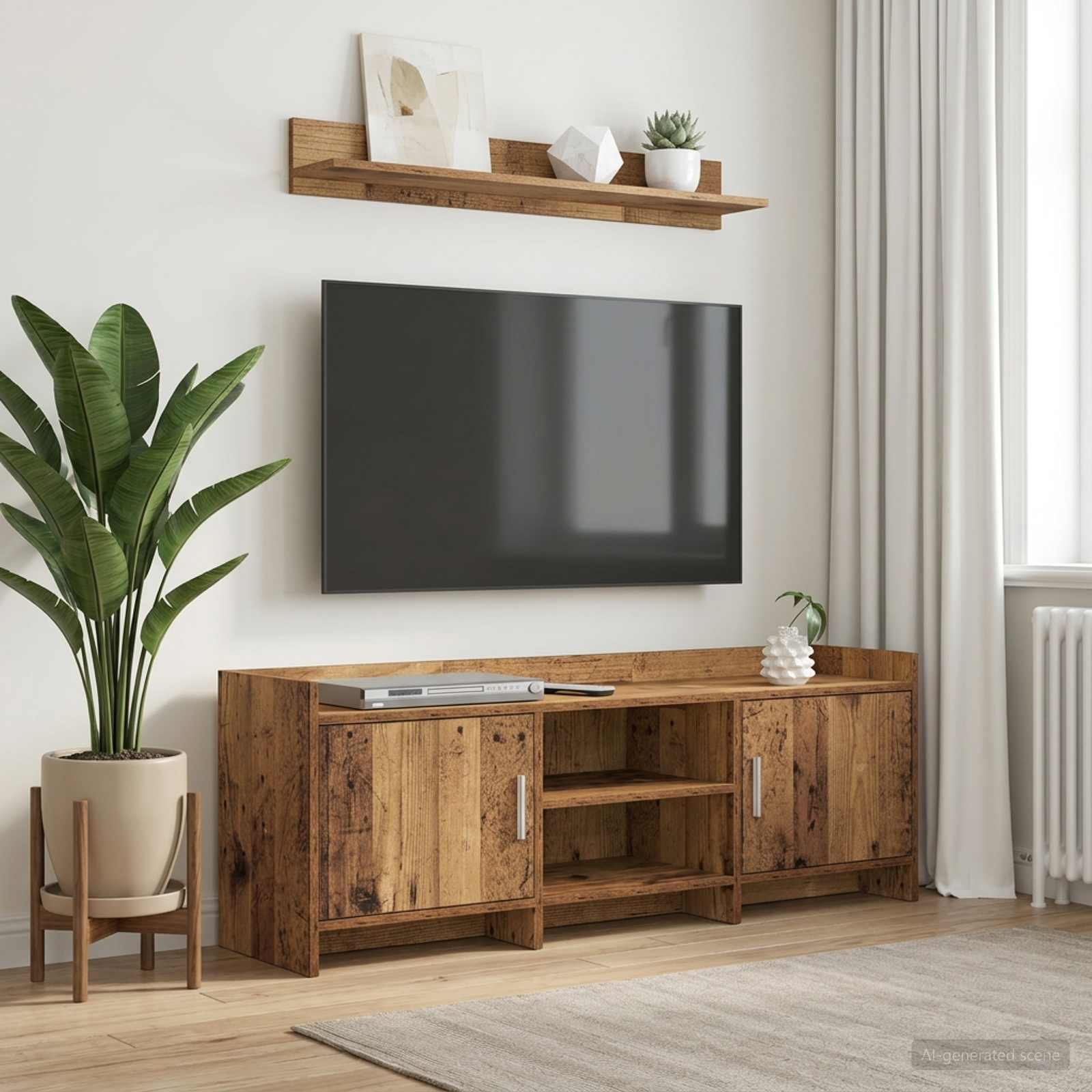 Televizoriaus spintelė 130 x 33 x 47 cm Sendintos medienos