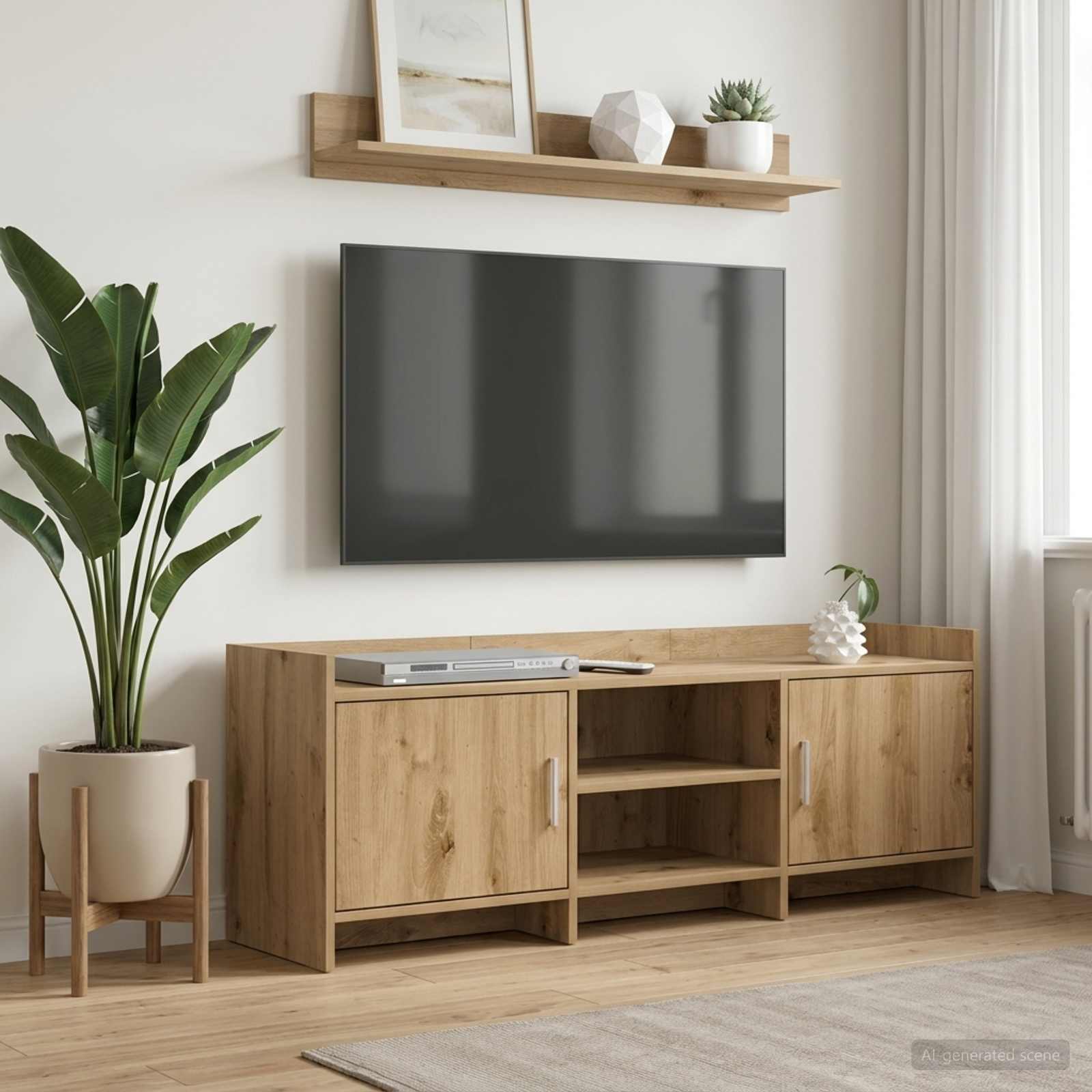 Televizoriaus spintelė 130 x 33 x 47 cm Artisano ąžuolo