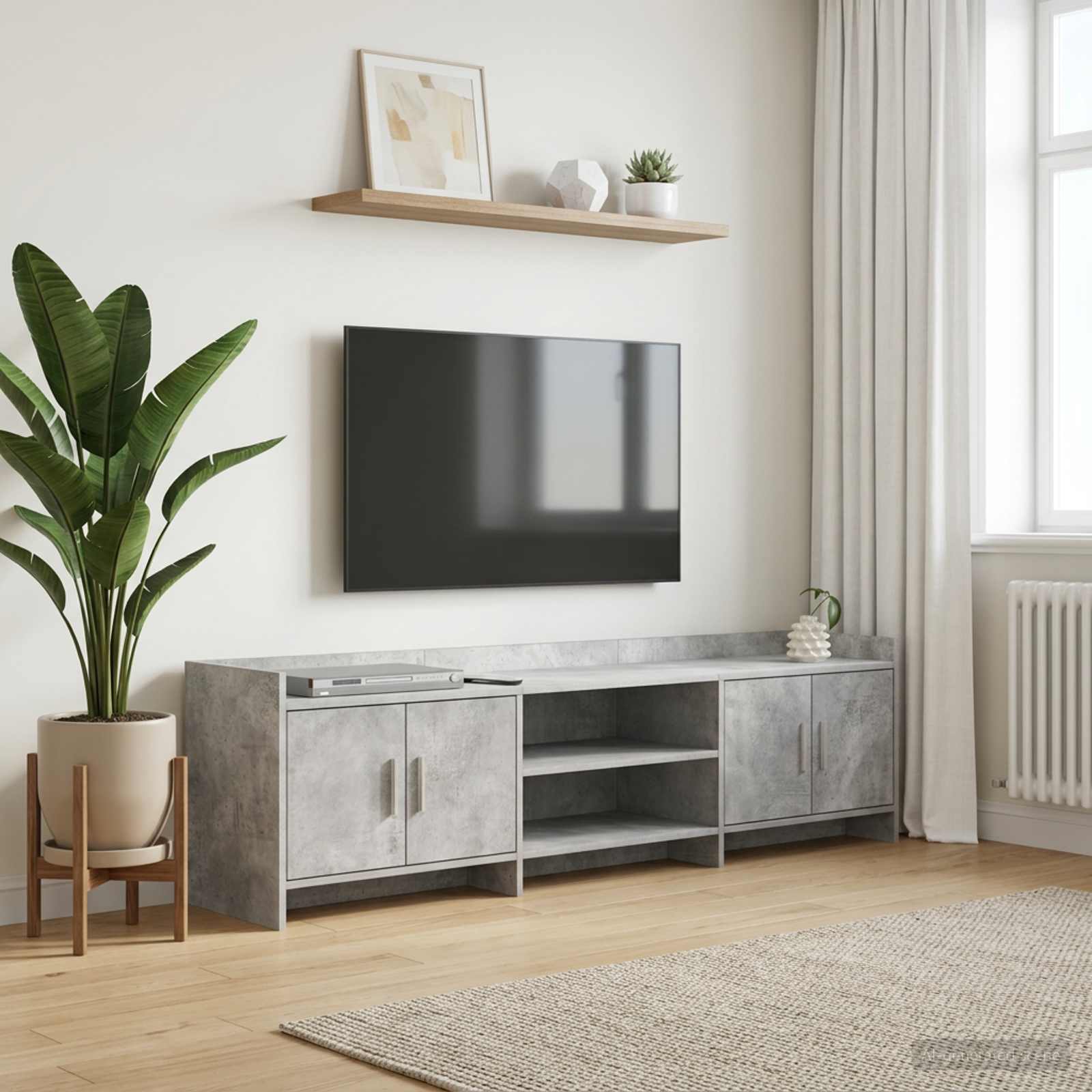 Televizoriaus spintelė 168 x 33 x 47 cm Betono pilka